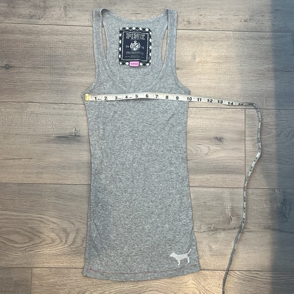 Grey retro victories secret PINK tank top -✨RARE - Picture 4 of 5